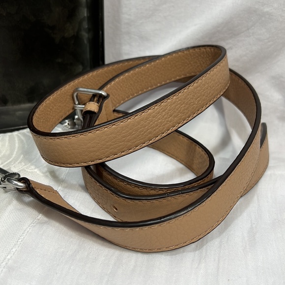 Marc Jacobs Beige Light Brown Silver Hardware Genuine Leather Replacement Strap - Picture 7 of 7